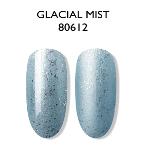 BLUESKY Esmalte Gel 80612 Celeste metalico con glitter plateado