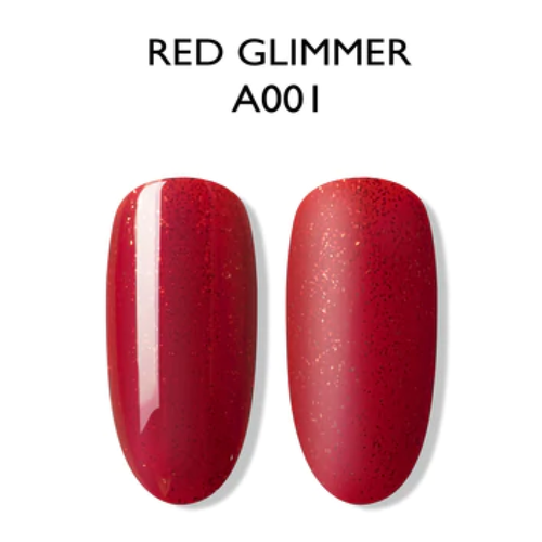 BLUESKY Esmalte Gel A01 Rojo con Glitter