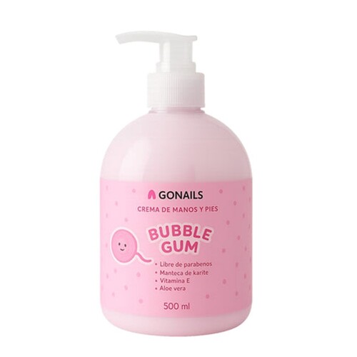 GO NAILS Crema de manos y pies Bubble Gum - 500 ml