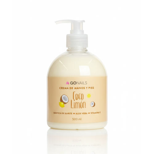 GO NAILS Crema de manos y pies Limón Coco - 500 ml