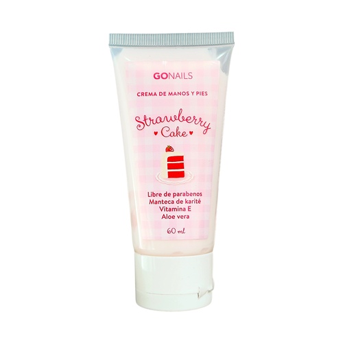 GO NAILS Crema de manos y pies Strawberry Cake - 60 ml